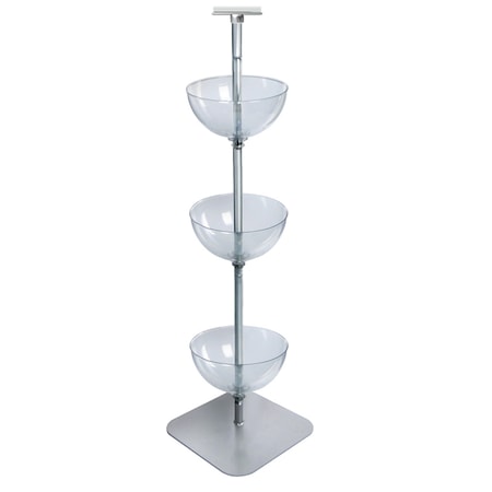 Azar Displays Three-Tiered 14" Bowl Floor Display 751403
